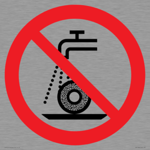 Prohibition: Do not use for wet grinding